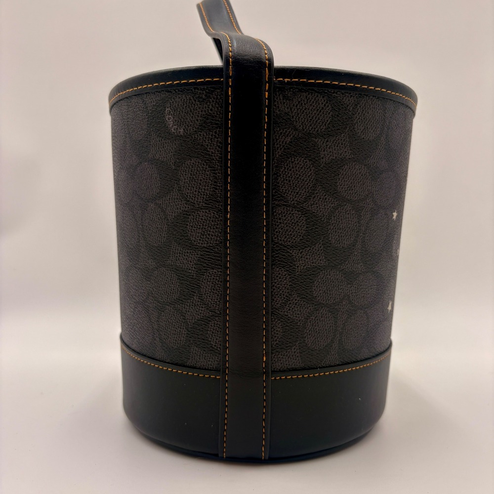 Coach Halloween Black Cat Moon Signature Bucket Bag Trick or Treat Pail - Picture 8 of 16